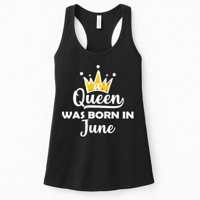 A Queen Was Born In June Birthday Womens Tank Top