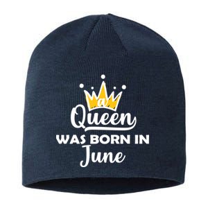 A Queen Was Born In June Birthday Sustainable Beanie