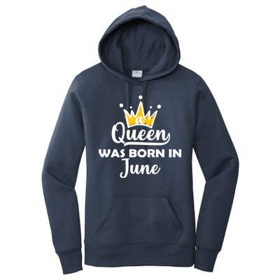 A Queen Was Born In June Birthday Women's Pullover Hoodie