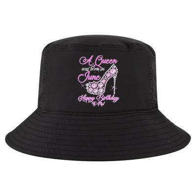 A Queen Was Born in June Fancy Birthday Cool Comfort Performance Bucket Hat