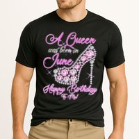 A Queen Was Born in June Fancy Birthday Cooling Performance Crew T-Shirt
