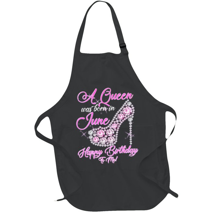 A Queen Was Born in June Fancy Birthday Apron