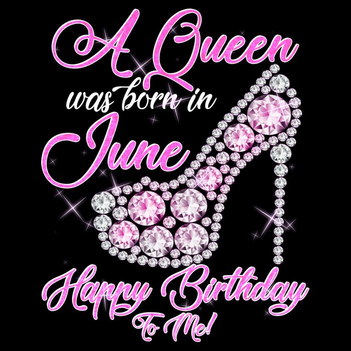 A Queen Was Born in June Fancy Birthday Apron