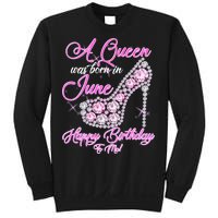 A Queen Was Born in June Fancy Birthday Sweatshirt