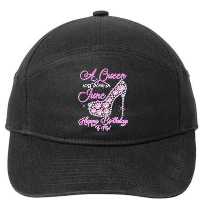 A Queen Was Born in June Fancy Birthday 7-Panel Snapback Hat