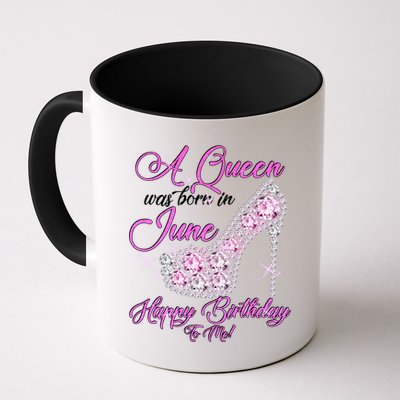 A Queen Was Born in June Fancy Birthday Mug