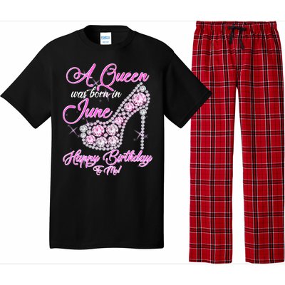 A Queen Was Born in June Fancy Birthday Pajama Set