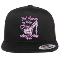 A Queen Was Born in June Fancy Birthday Flatbill Hat