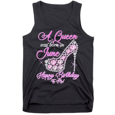 A Queen Was Born in June Fancy Birthday Tank Top