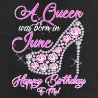 A Queen Was Born in June Fancy Birthday Golf Towel
