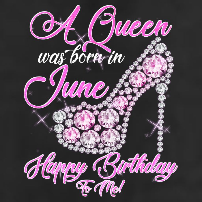 A Queen Was Born in June Fancy Birthday Golf Towel