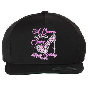 A Queen Was Born in June Fancy Birthday Wool Snapback Cap