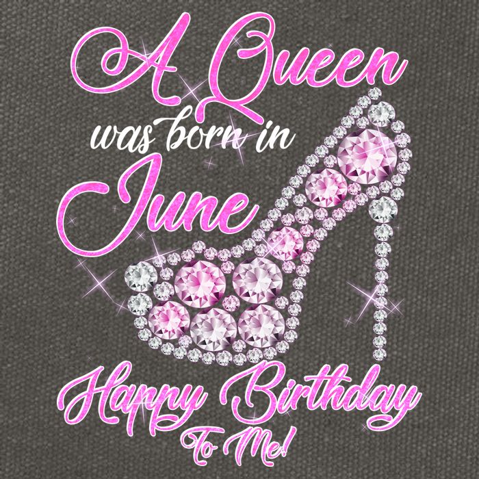 A Queen Was Born in June Fancy Birthday Cotton Canvas Backpack