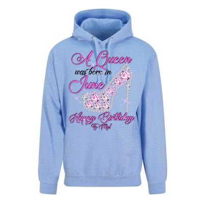 A Queen Was Born in June Fancy Birthday Unisex Surf Hoodie