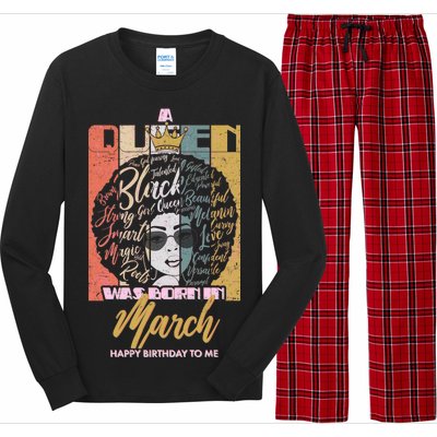 A Queen was Born in March Long Sleeve Pajama Set