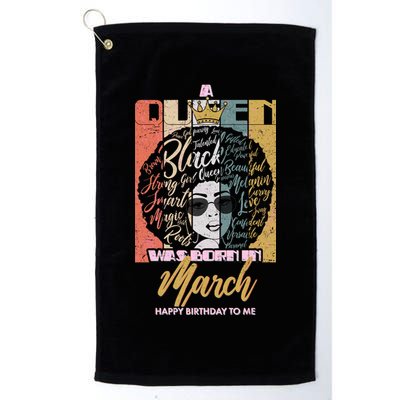A Queen was Born in March Golf Towel