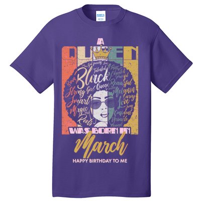 A Queen was Born in March Tall T-Shirt