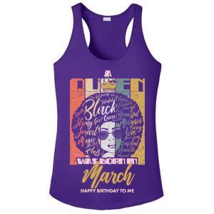 A Queen was Born in March Ladies PosiCharge Competitor Racerback Tank