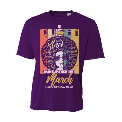 A Queen was Born in March Performance Sprint T-Shirt