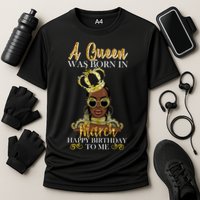 A Queen Was Born In March Happy Birthday Cooling Performance Crew T-Shirt