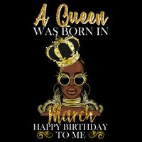 A Queen Was Born In March Happy Birthday Cooling Performance Crew T-Shirt
