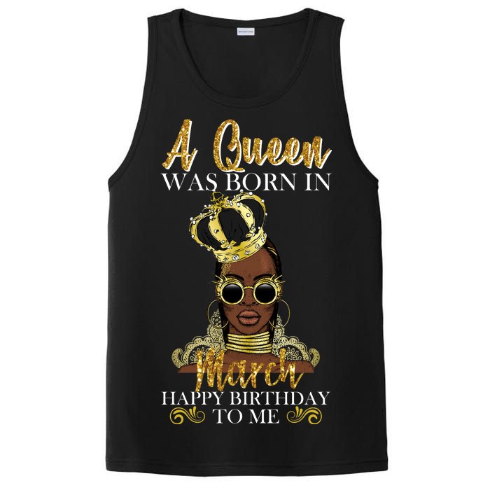 A Queen Was Born In March Happy Birthday PosiCharge Competitor Tank