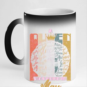 A Queen Was Born In May 11oz Black Color Changing Mug