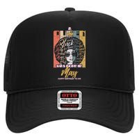 A Queen Was Born In May High Crown Mesh Back Trucker Hat