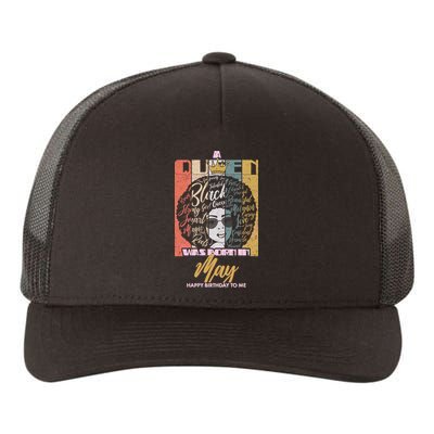 A Queen Was Born In May Yupoong Adult 5-Panel Trucker Hat