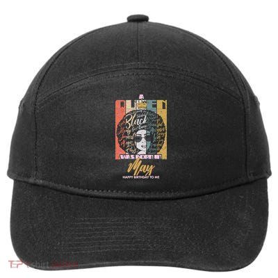 A Queen Was Born In May 7-Panel Snapback Hat