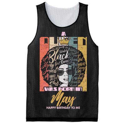 A Queen Was Born In May Mesh Reversible Basketball Jersey Tank