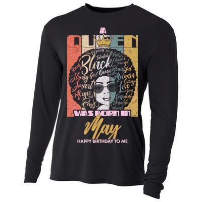 A Queen Was Born In May Cooling Performance Long Sleeve Crew