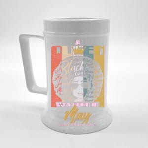 A Queen Was Born In May Beer Stein