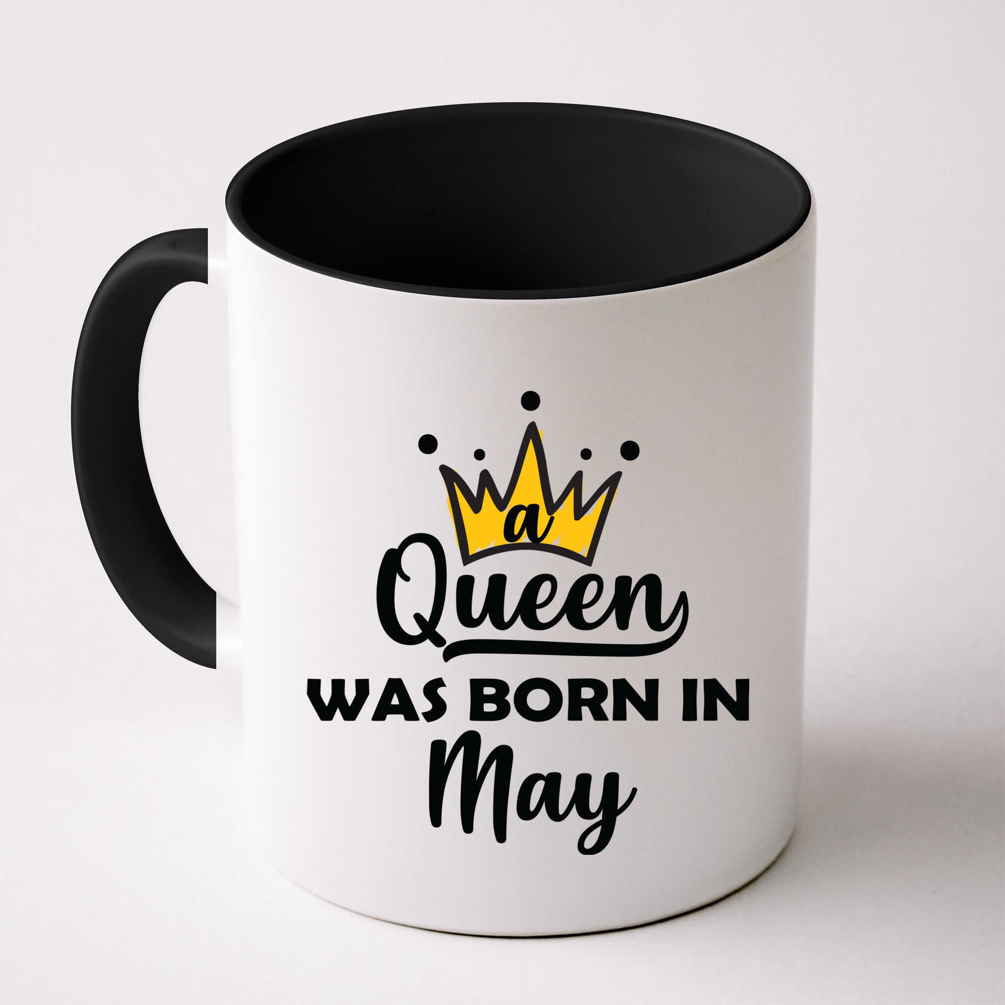 A Queen Was Born In May Birthday Mug