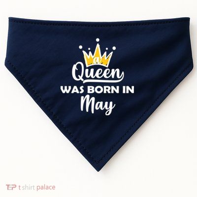 A Queen Was Born In May Birthday USA-Made Doggie Bandana