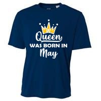 A Queen Was Born In May Birthday Cooling Performance Crew T-Shirt