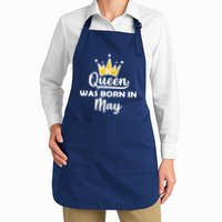 A Queen Was Born In May Birthday Apron
