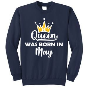 A Queen Was Born In May Birthday Sweatshirt