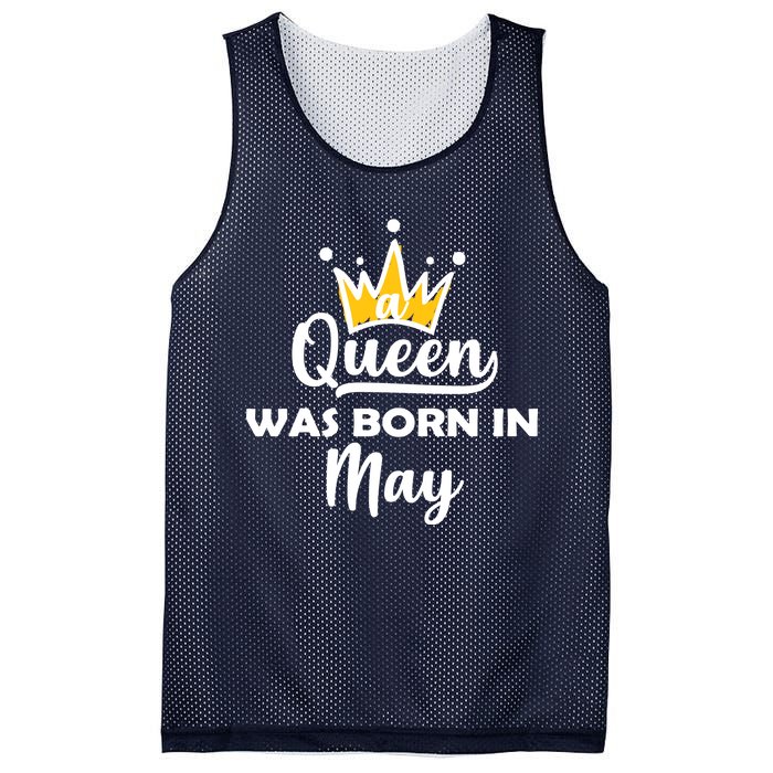 A Queen Was Born In May Birthday Mesh Reversible Basketball Jersey Tank