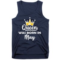 A Queen Was Born In May Birthday Tank Top