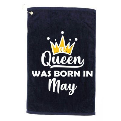A Queen Was Born In May Birthday Golf Towel
