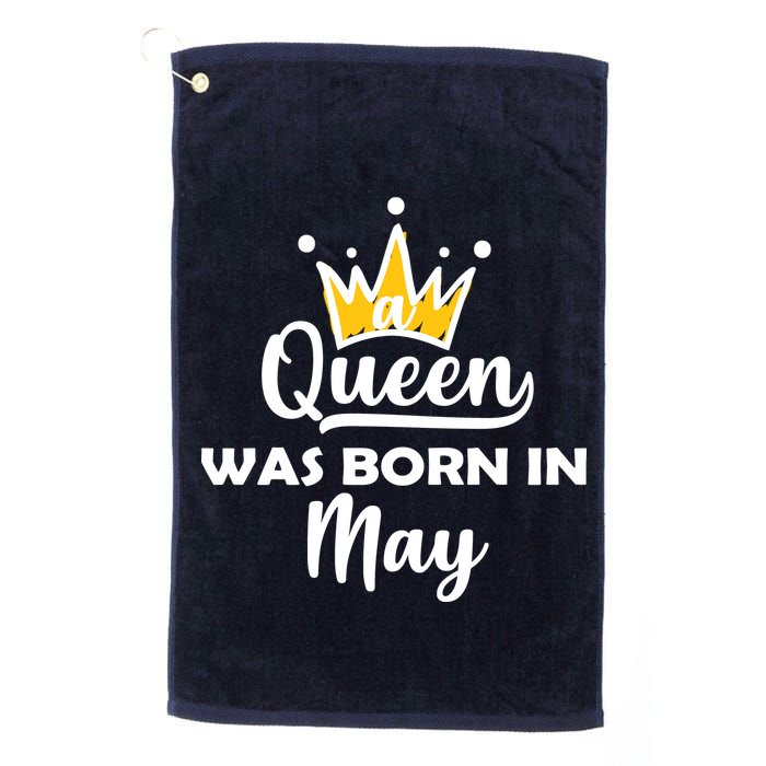 A Queen Was Born In May Birthday Golf Towel