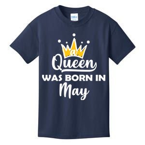 A Queen Was Born In May Birthday Kids T-Shirt