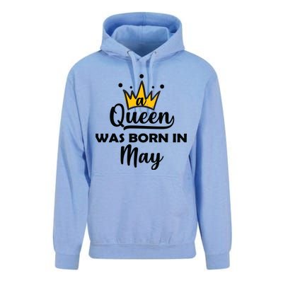 A Queen Was Born In May Birthday Unisex Surf Hoodie