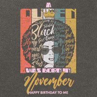 A Queen Was Born In November Happy Cotton Canvas Backpack