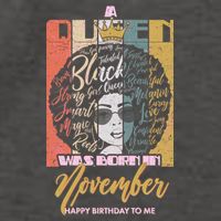 A Queen Was Born In November Happy Vector Backpack