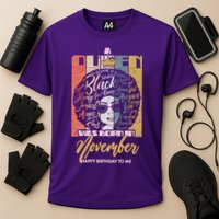 A Queen Was Born In November Happy Cooling Performance Crew T-Shirt