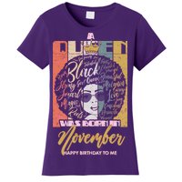 A Queen Was Born In November Happy Women's T-Shirt