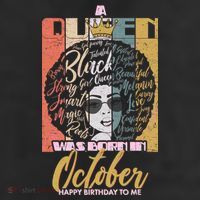 A Queen Was Born In October Cool Comfort Performance Bucket Hat