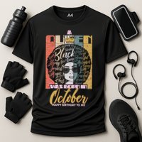 A Queen Was Born In October Cooling Performance Crew T-Shirt